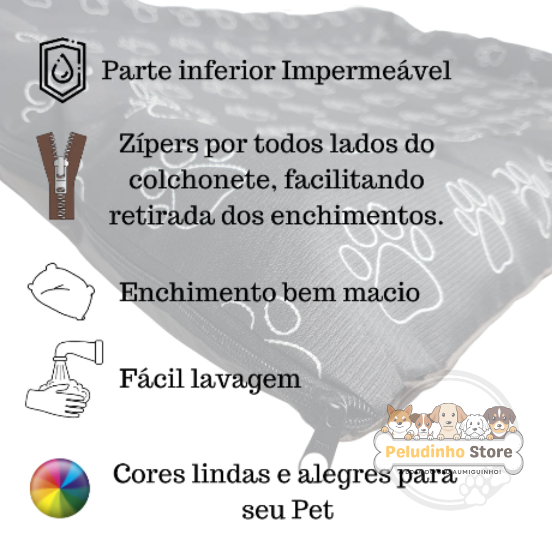 Cama Colchonete Almofada Pet para Cachorro – Conforto Extra e Durabilidade em Poliéster 100%