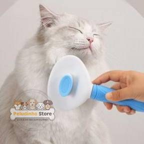 Escova Removedora de Pelos para Pets - Cães e Gatos - Punho Ergonômico, Suave na Pele, Ideal para Pelagem Curta, Média e Longa