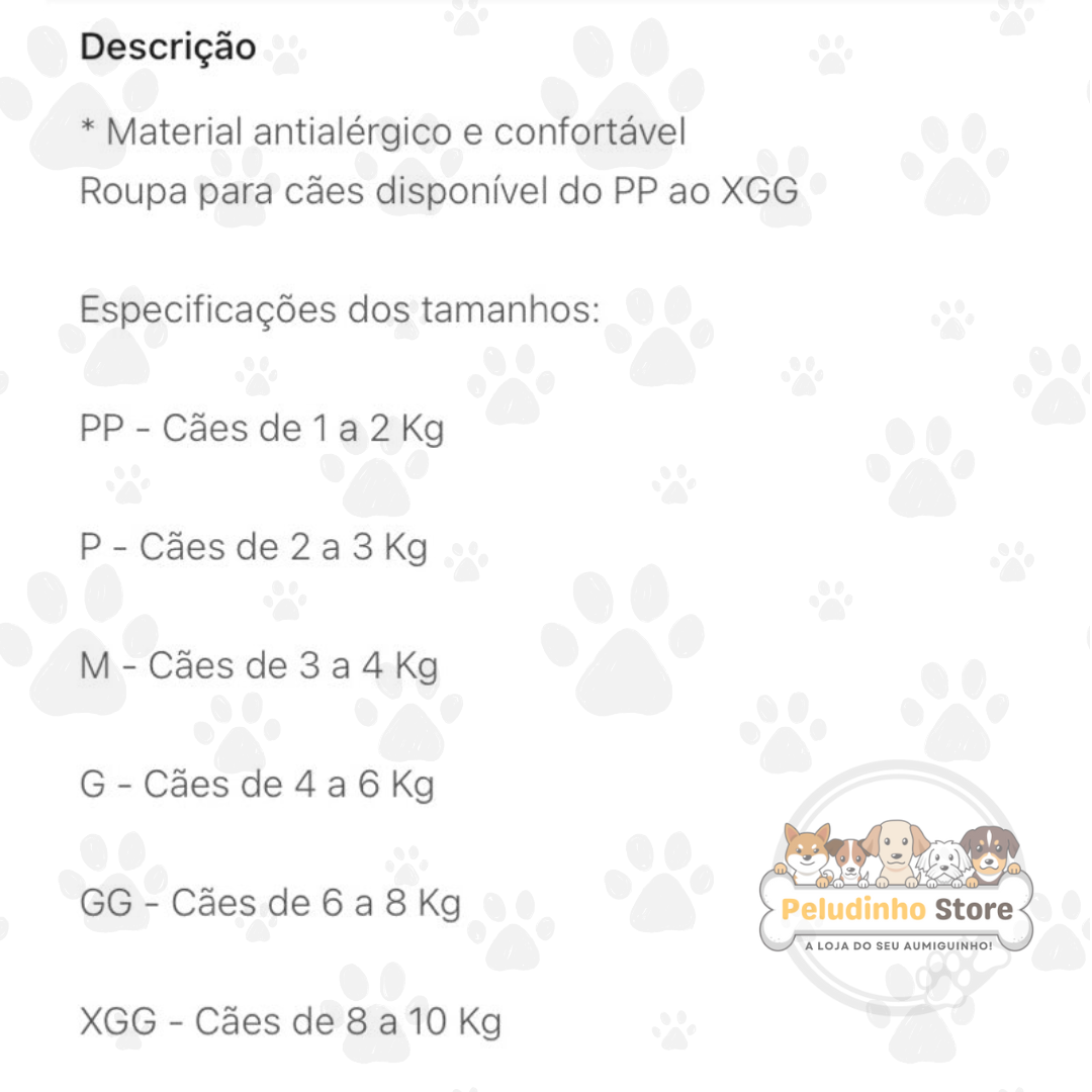 Kit com 3 Roupas para Cachorro - Lisas, Soft Peluciado, Material Antialérgico e Confortável