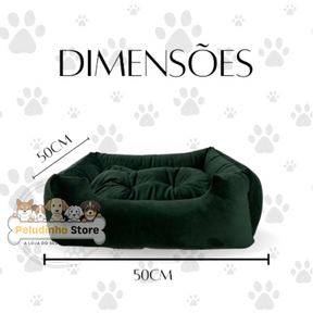 Cama Caminha Pet em Suede com Enchimento Siliconado e Zíper Removível – Conforto e Qualidade Premium